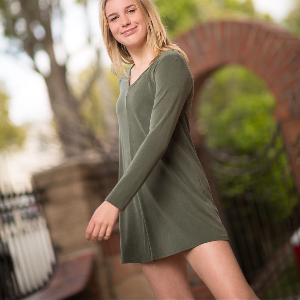 Long sleeve shirt dress